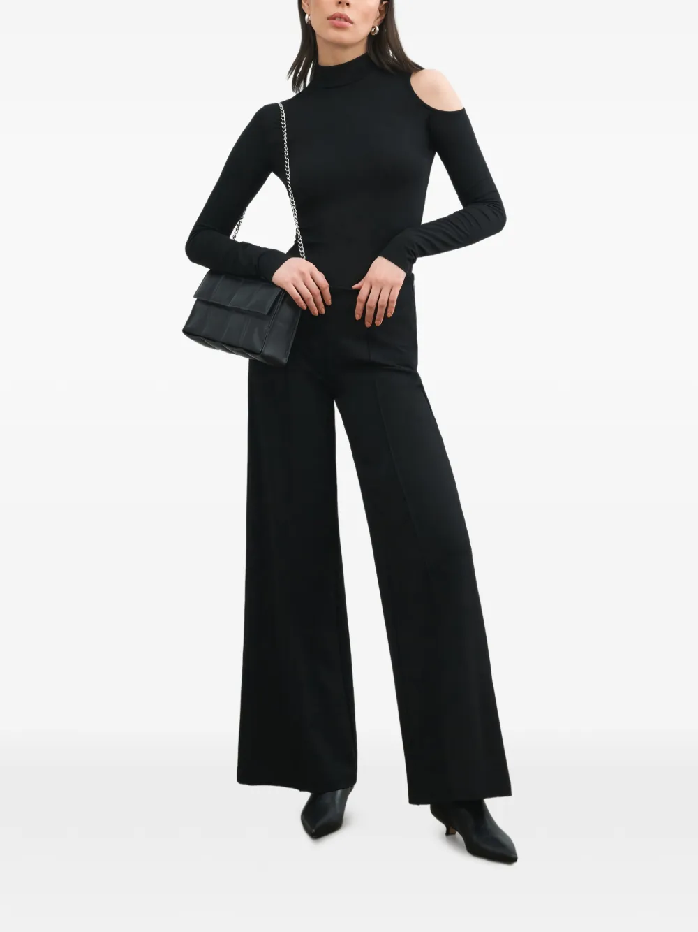 Marcella Gina broek met naaddetail - Zwart