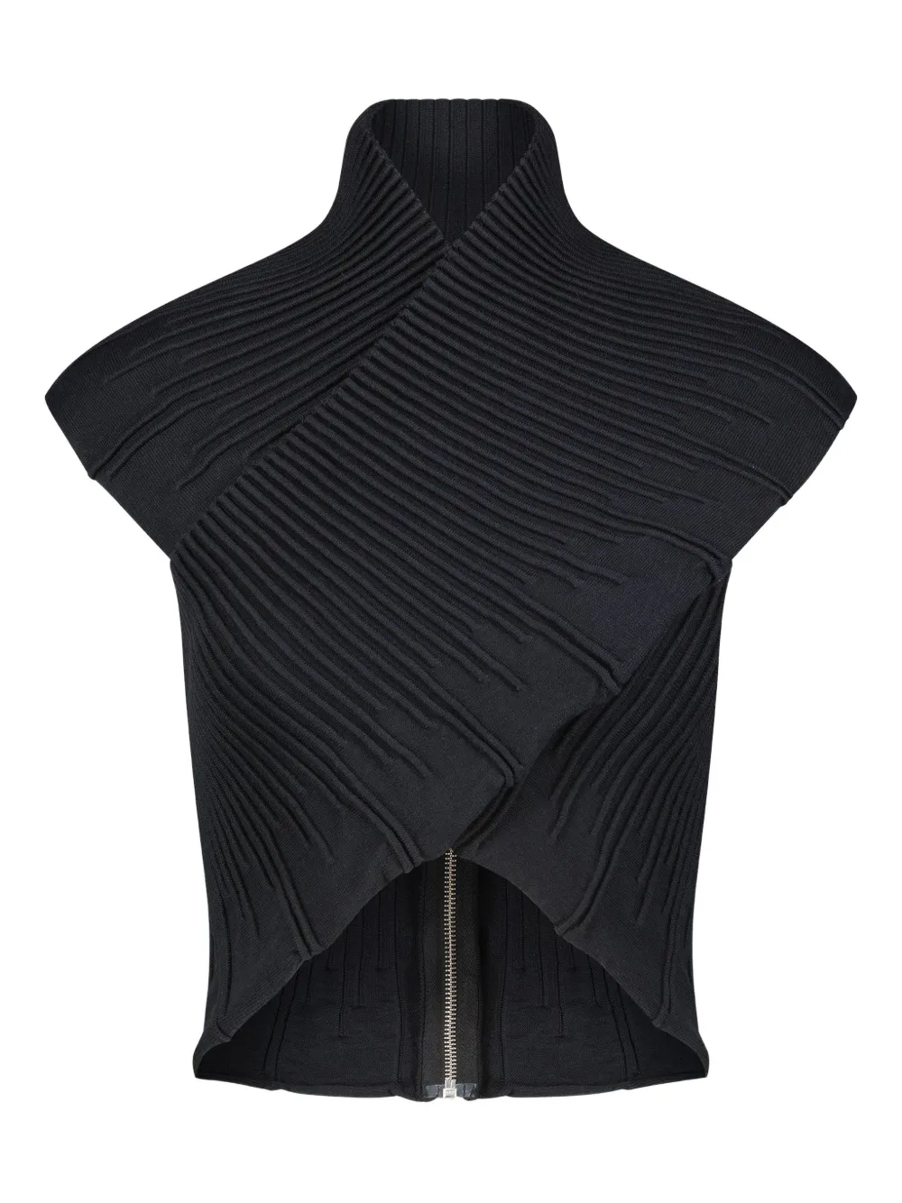 Marcella Colette high-neck ribbed top | Black | Image 1