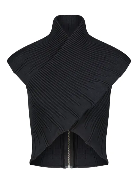 Marcella Colette high-neck ribbed top