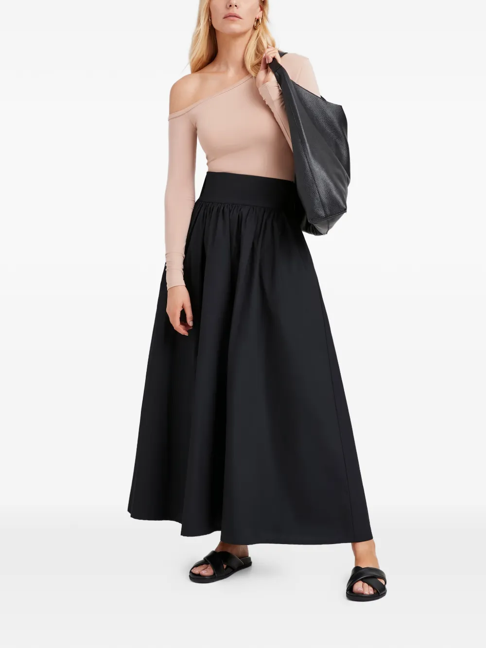 Marcella falda larga Raven con pretina elástica | Faldas largas | Image 2