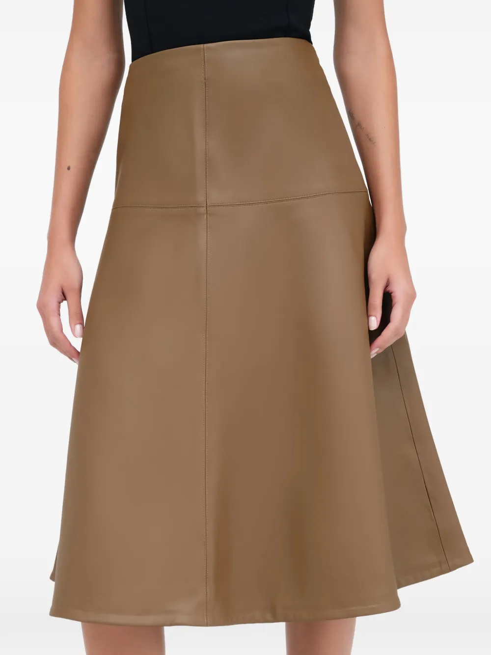  Marcella Lexi A-line Midi Skirt - Brown 