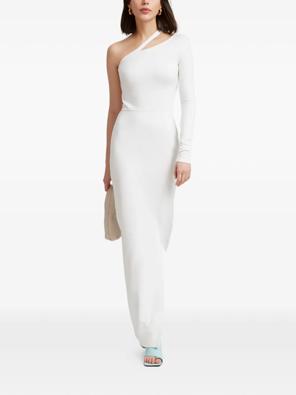 Marcella robe fendue Lydia à une épaule | blanc | Image 1