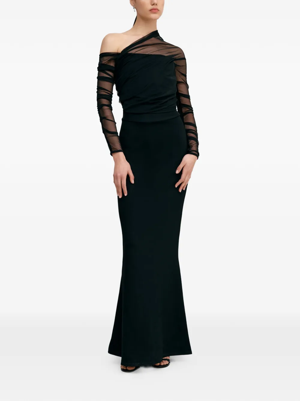Marcella Monroe strapless maxi-jurk - Zwart