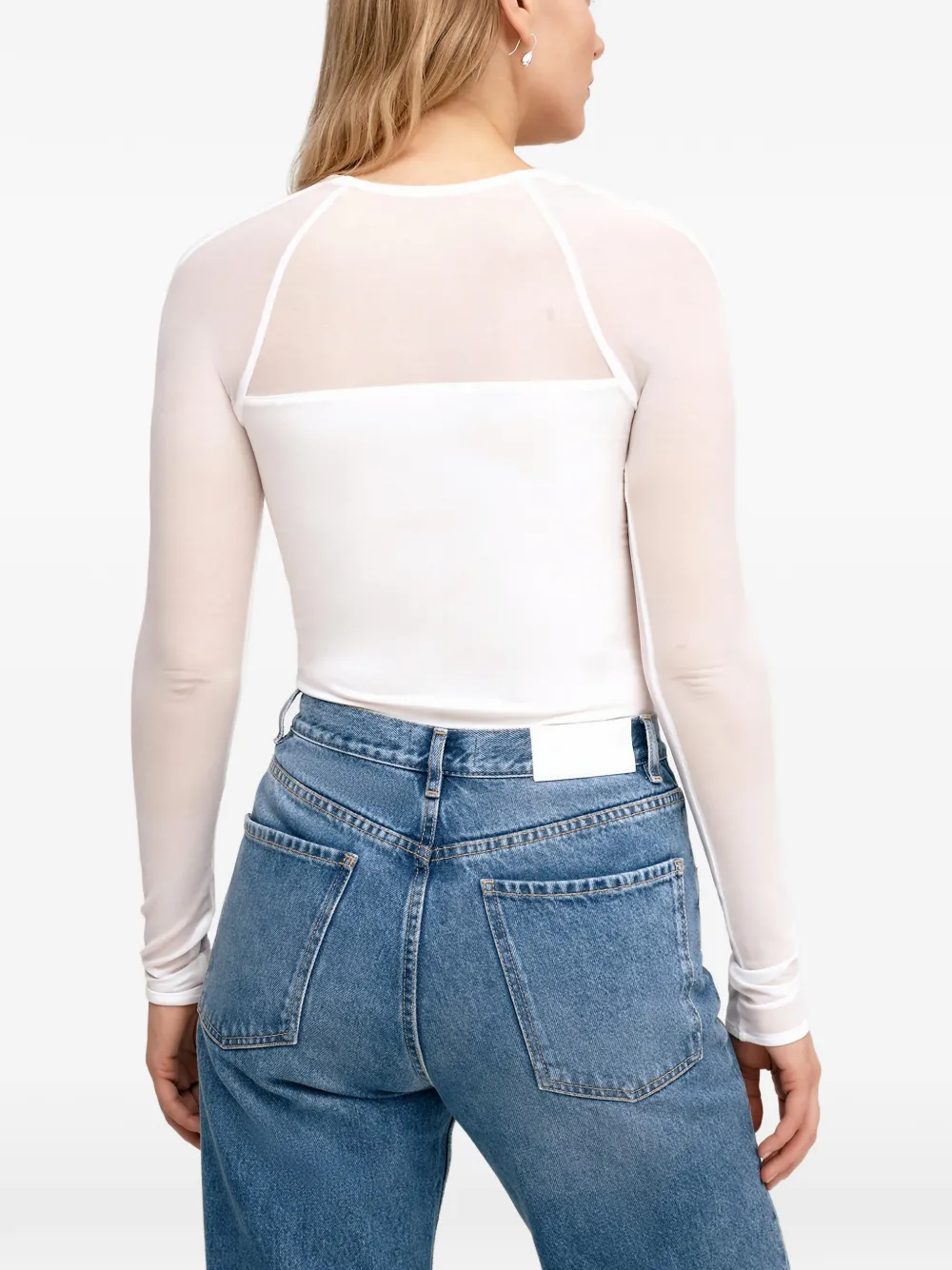 Marcella Lucia top met vierkante hals Wit