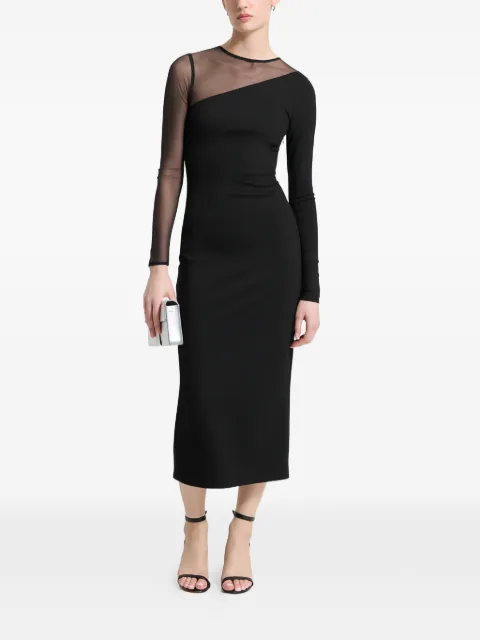 Marcella Milo sheer-panel midi dress