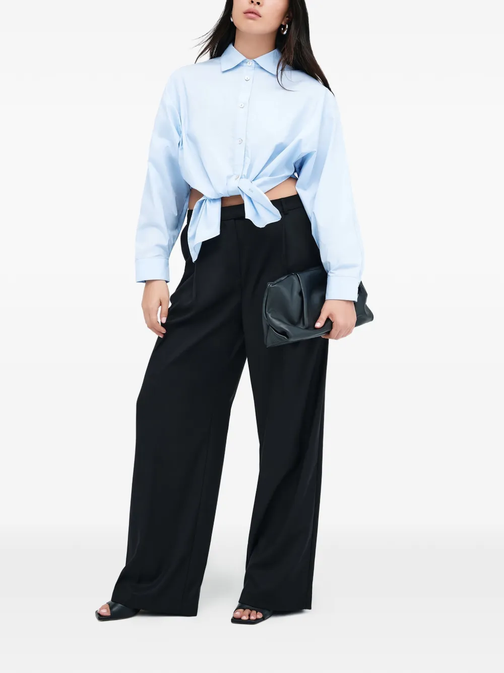 Marcella Ezra diagonal-seams buttoned-cuffs top | Shirts | Image 2