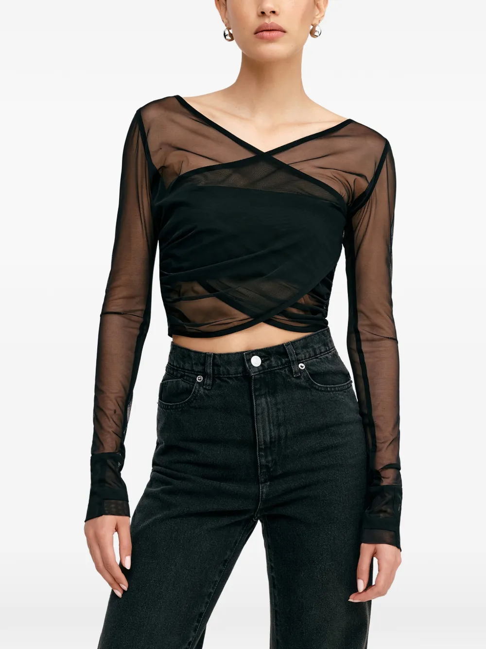 Marcella Britney mesh-piping top | Blouses | Image 2