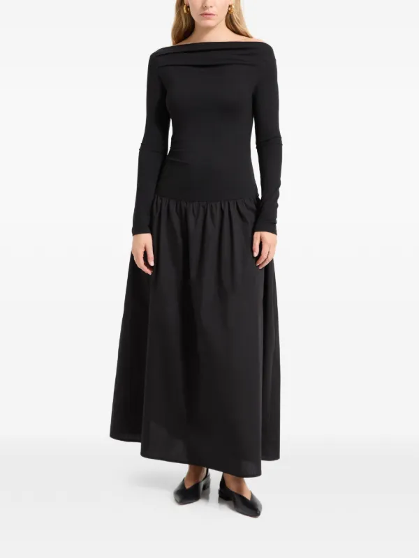 Marcella Winslet long-sleeve Maxi Dress | Black | FARFETCH JO
