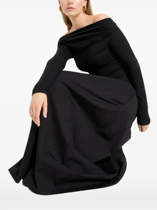 Marcella Winslet long-sleeve Maxi Dress | Black | FARFETCH JO