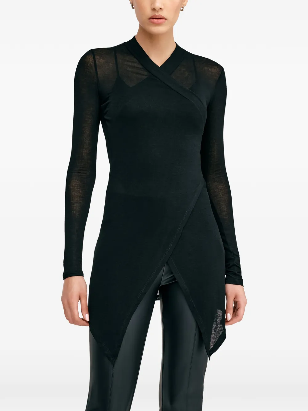 Marcella Top Morgan a maniche lunghe - Nero