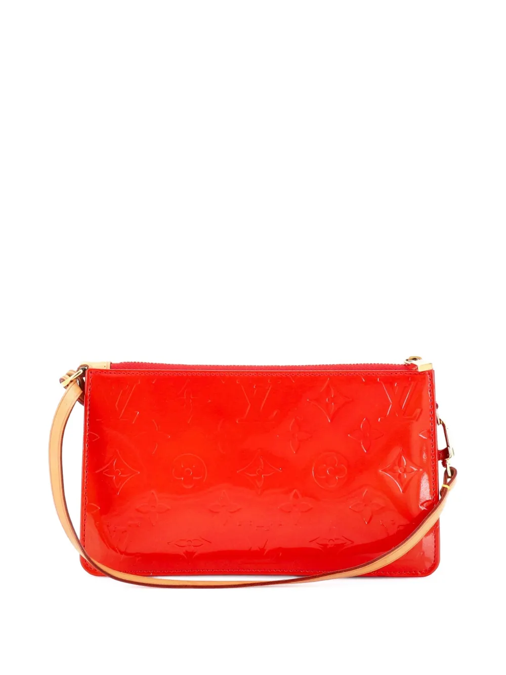 Pre-owned Louis Vuitton Lexington Pochette Monogram Vernis Clutch Bag In Red