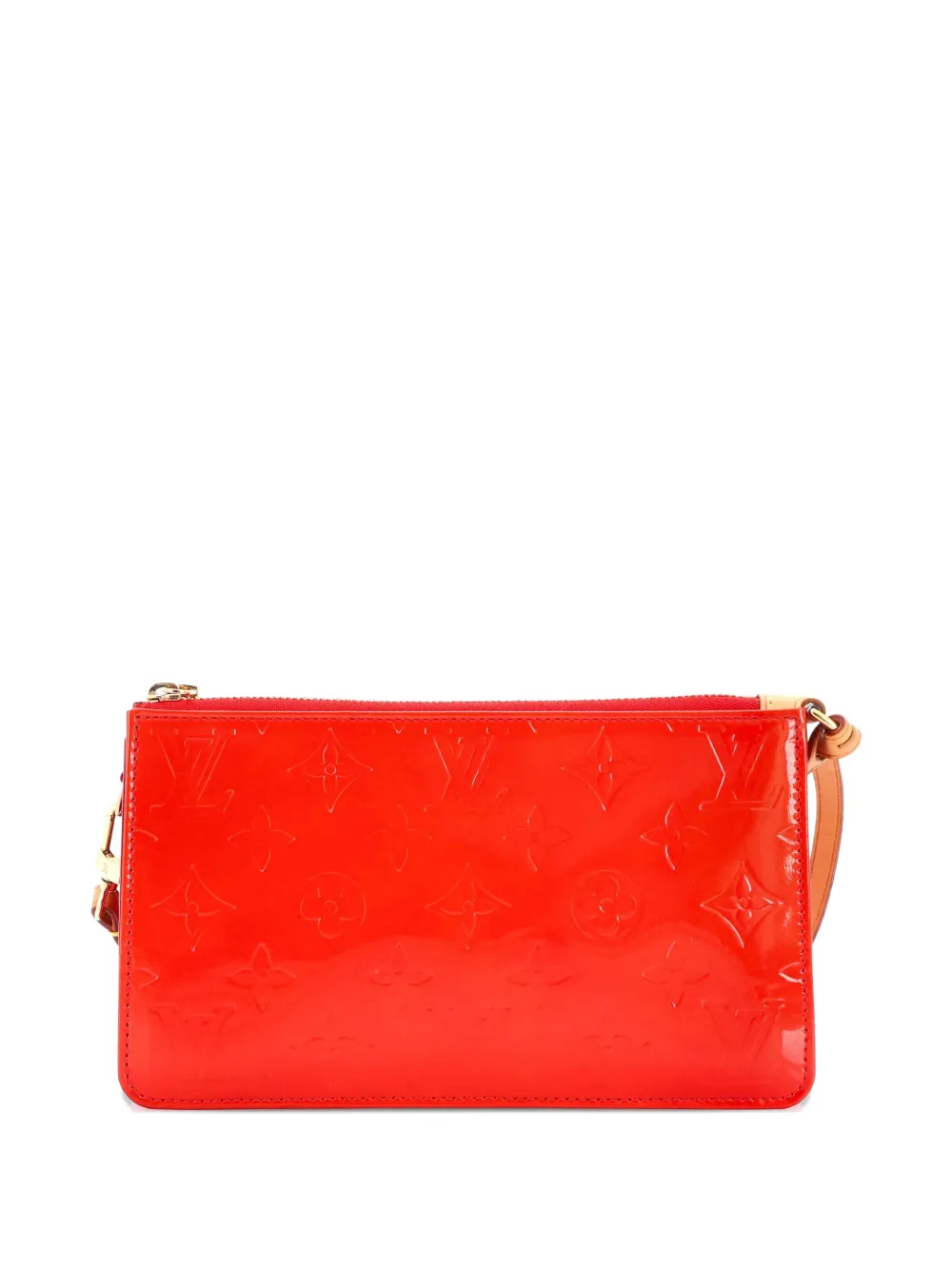 Pre-owned Louis Vuitton Lexington Pochette Monogram Vernis Clutch Bag In Red