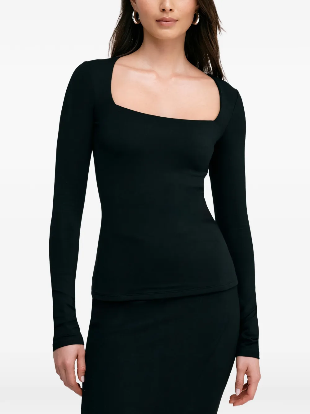  Marcella Yvonne Square-neck Top - Black 