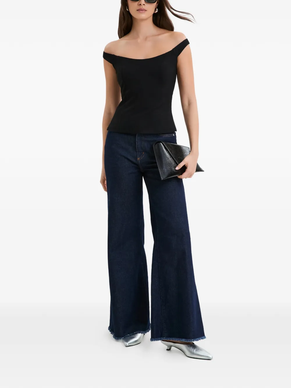 Marcella Eliana off-shoulder top | Black | Image 1