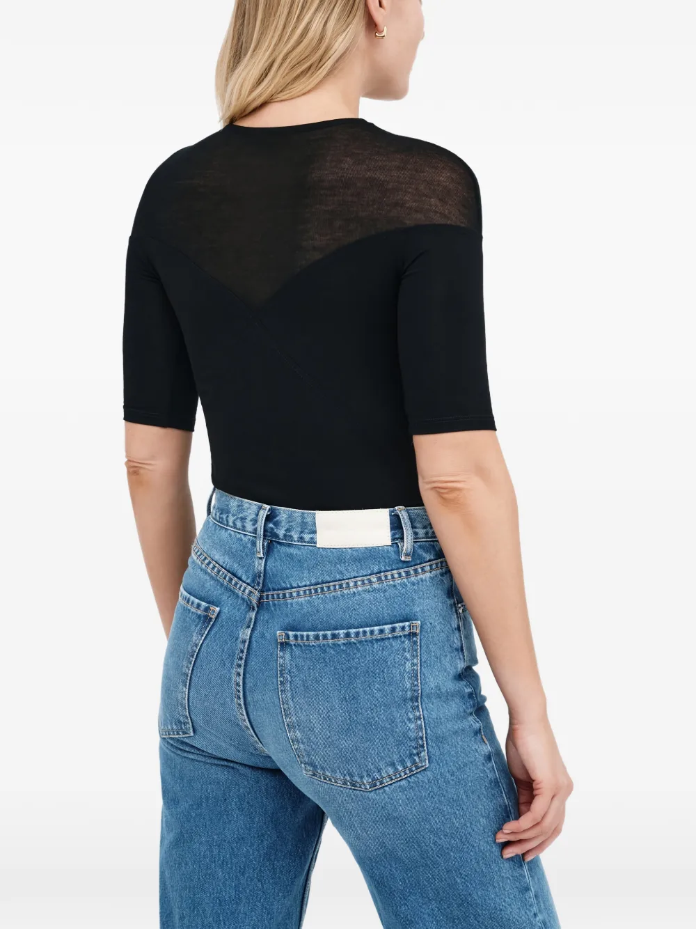 Adeline Sheer-Panel Top