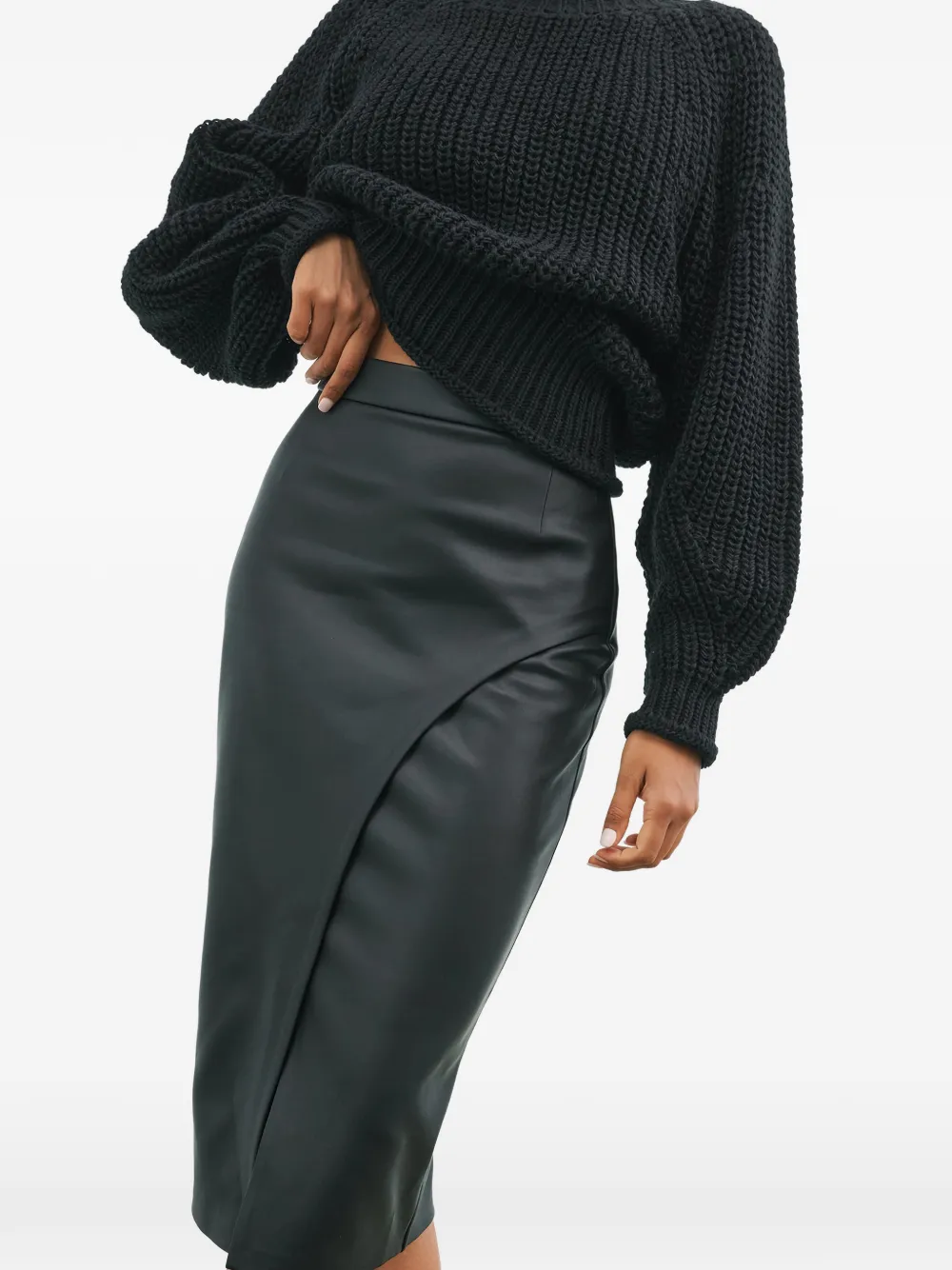 Marcella Midi-rok met split Zwart