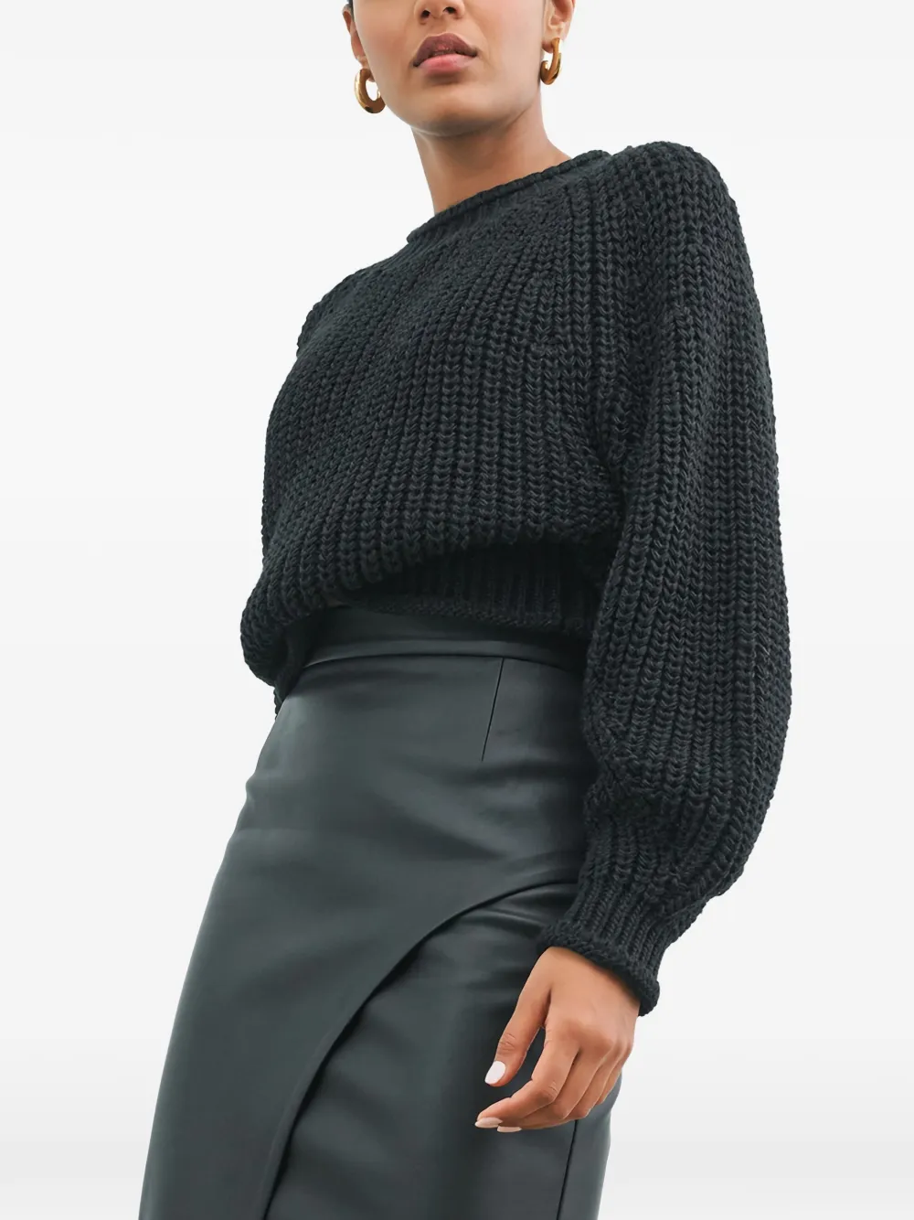 Marcella Midi-rok met split Zwart