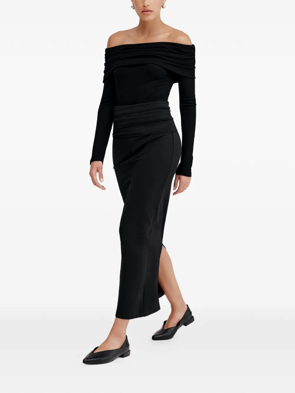 Marcella Belmont midi-rok met split Zwart