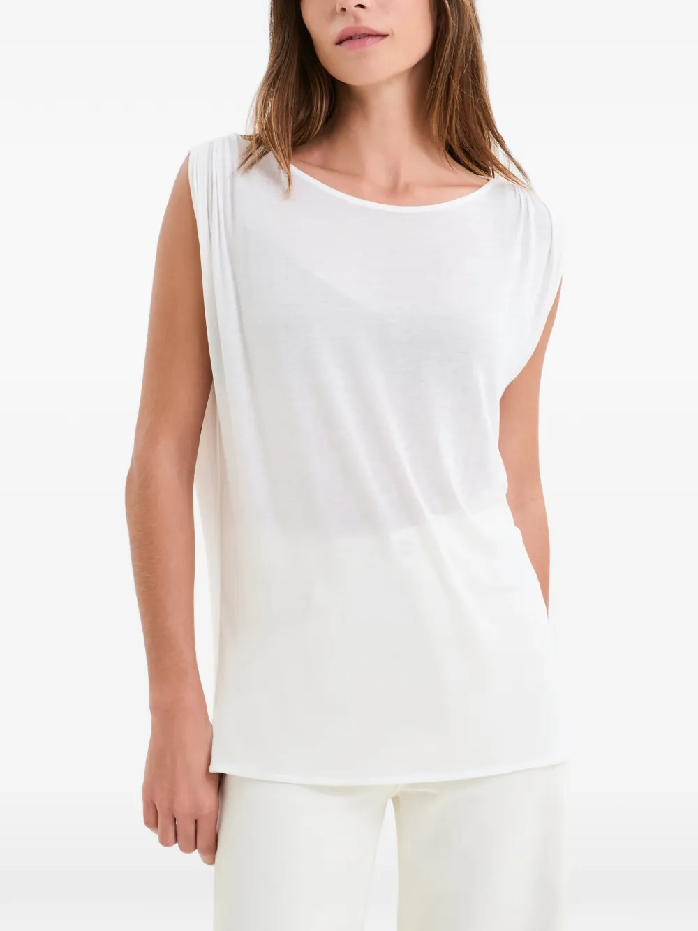 Marcella Greenwich mouwloze top Wit