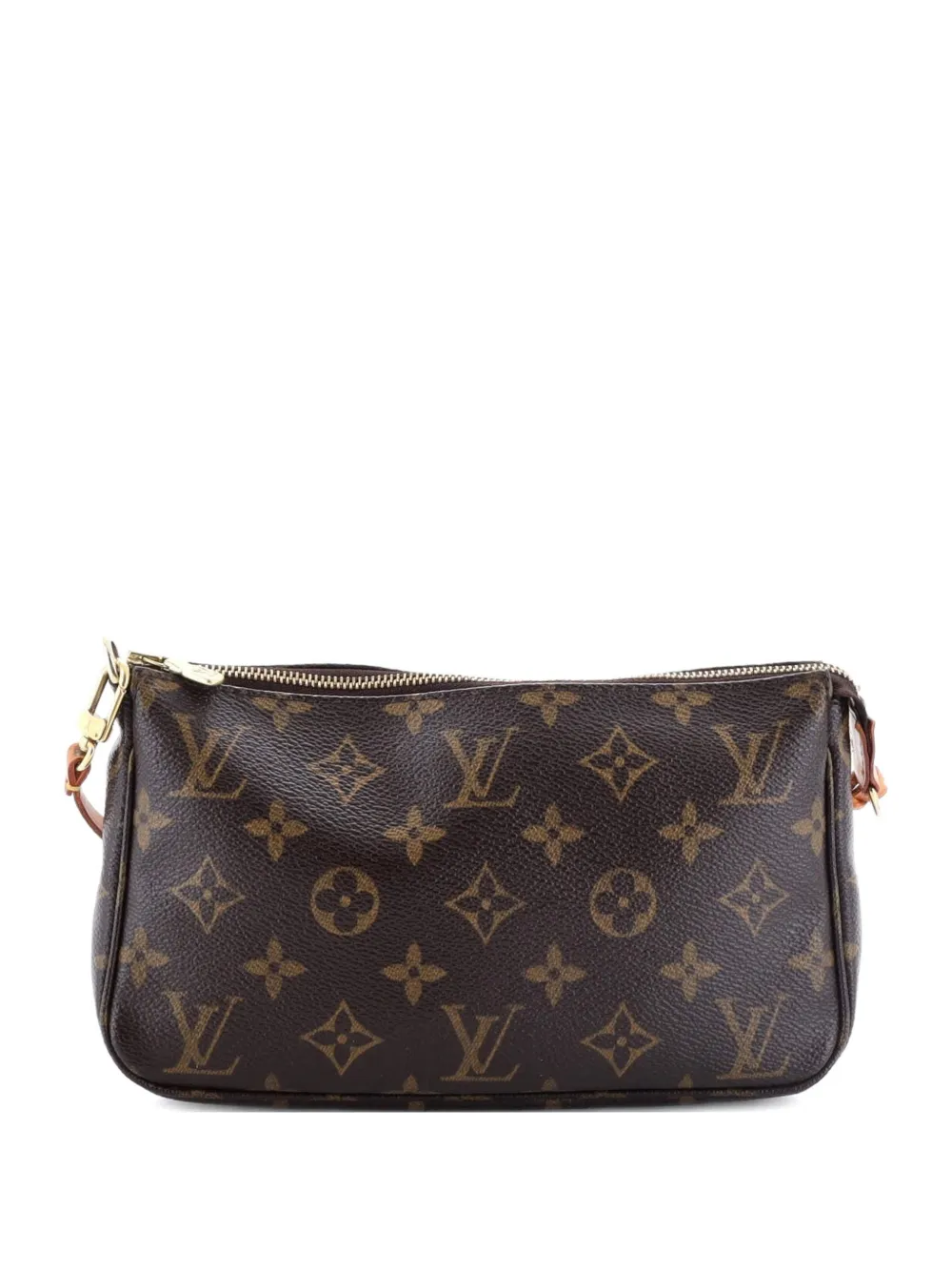 Pre-owned Louis Vuitton Pochette Accessoires Monogram Canvas Clutch Bag In Brown