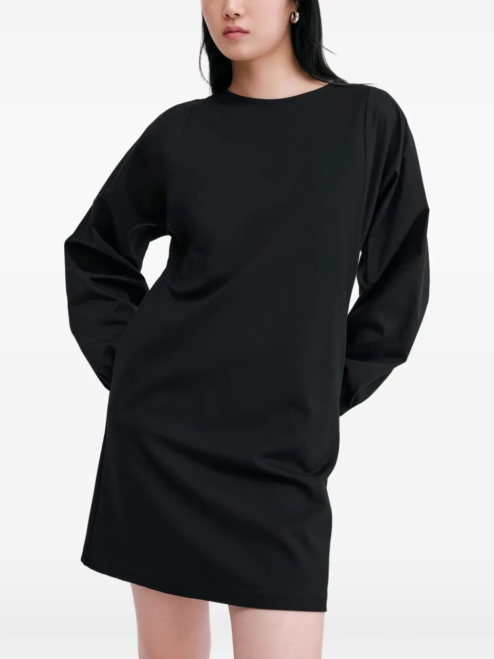 Marcella Abito corto Patti con maniche bishop - Nero