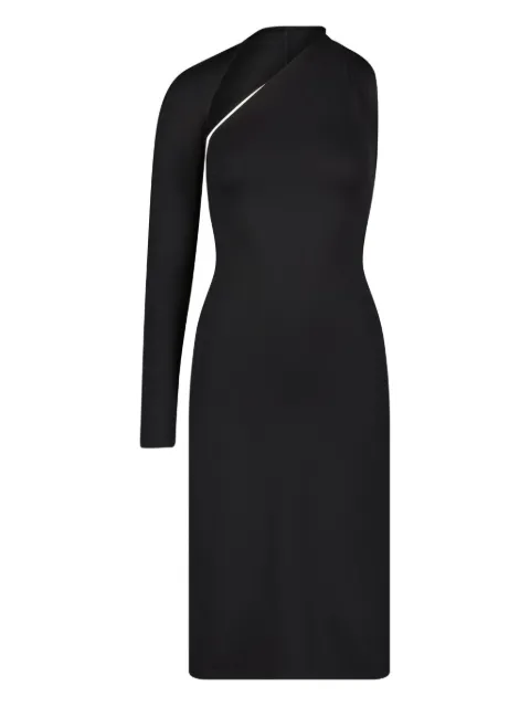 Marcella Manhattan asymmetric-neck mini dress