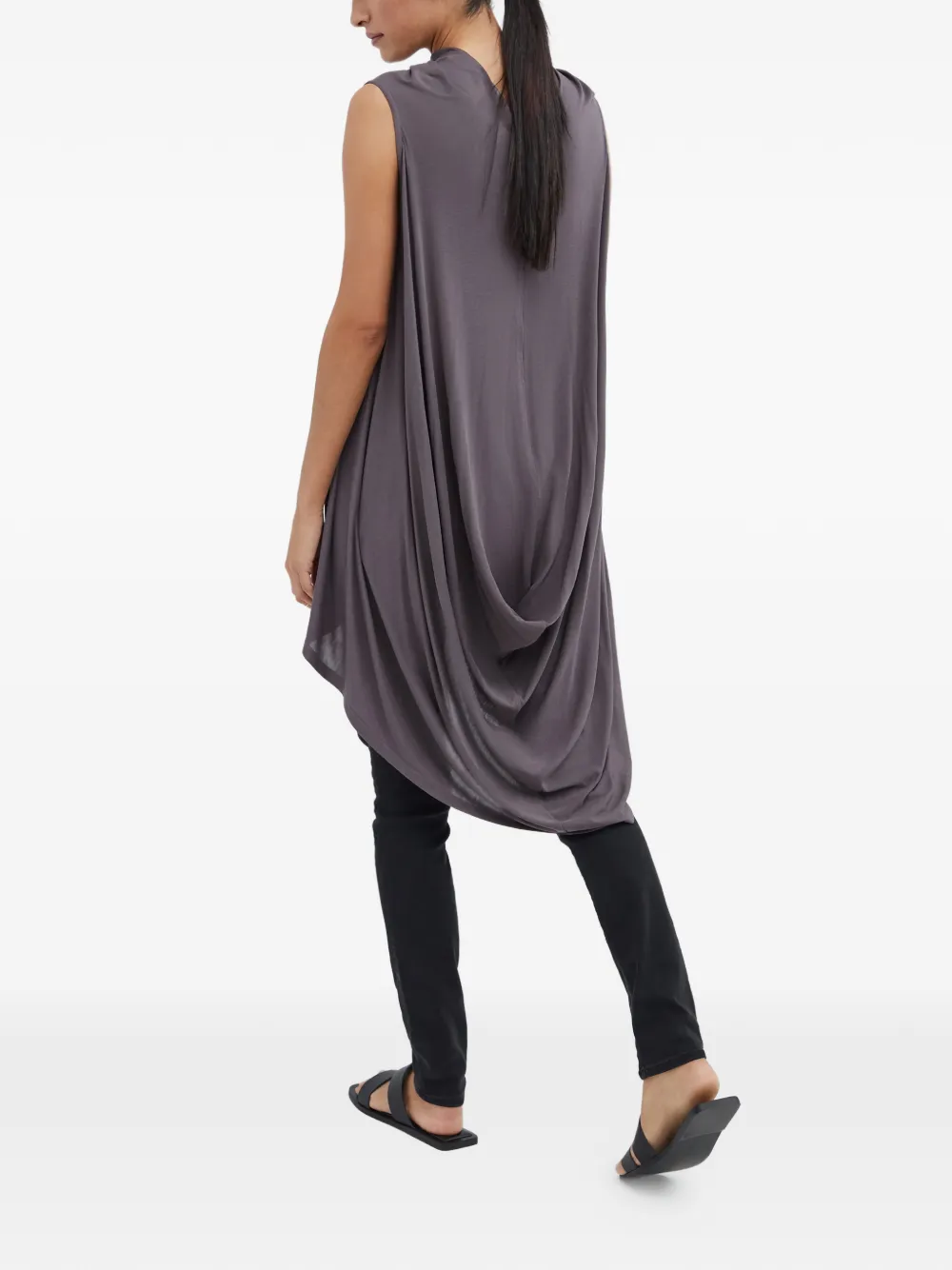 Ines High-Neck Draped Tunic