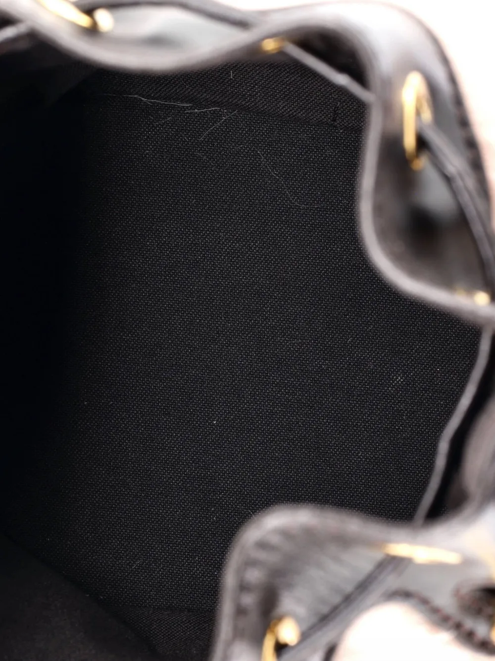 Pre-owned Fendi Logo Mon Tresor Printed Fur With Leather Mini Bucket Bag In Neutral