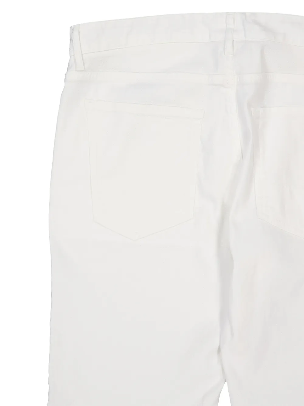 120% Lino Slim-fit broek Wit