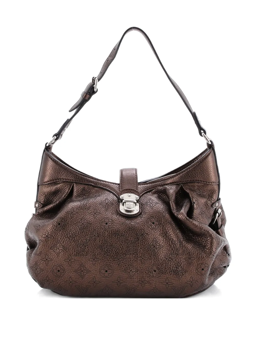 Click to view more detailed imagery on our partner's website Pre-owned Louis Vuitton Xs Mahina Leather Crossbody Bag In Brown