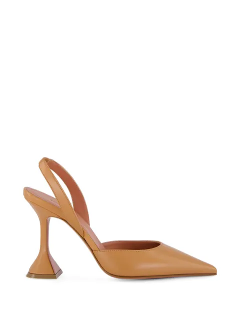 Amina Muaddi Holli slingback holli leather pumps