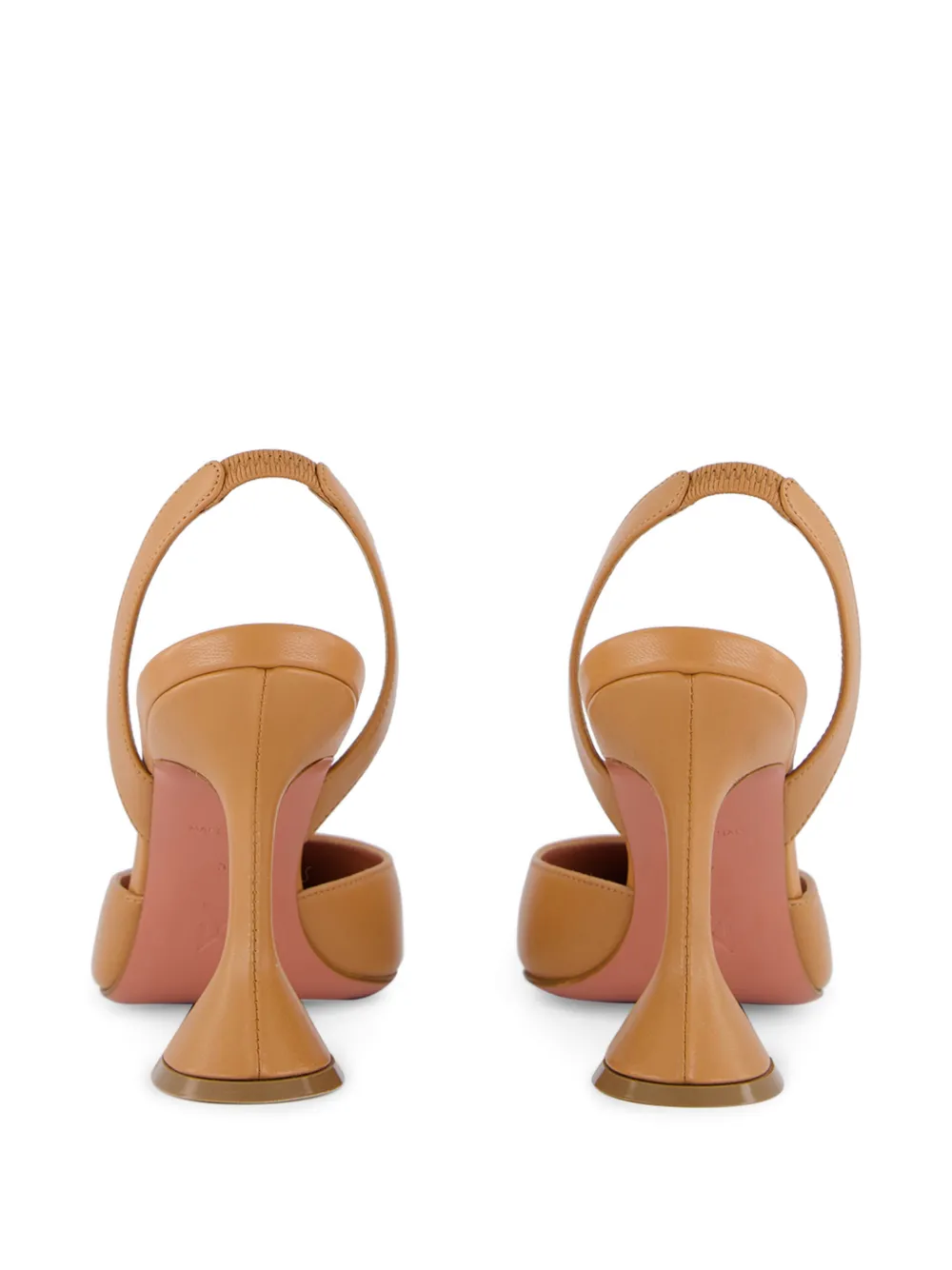 Amina Muaddi Holli slingback holli leather pumps Beige