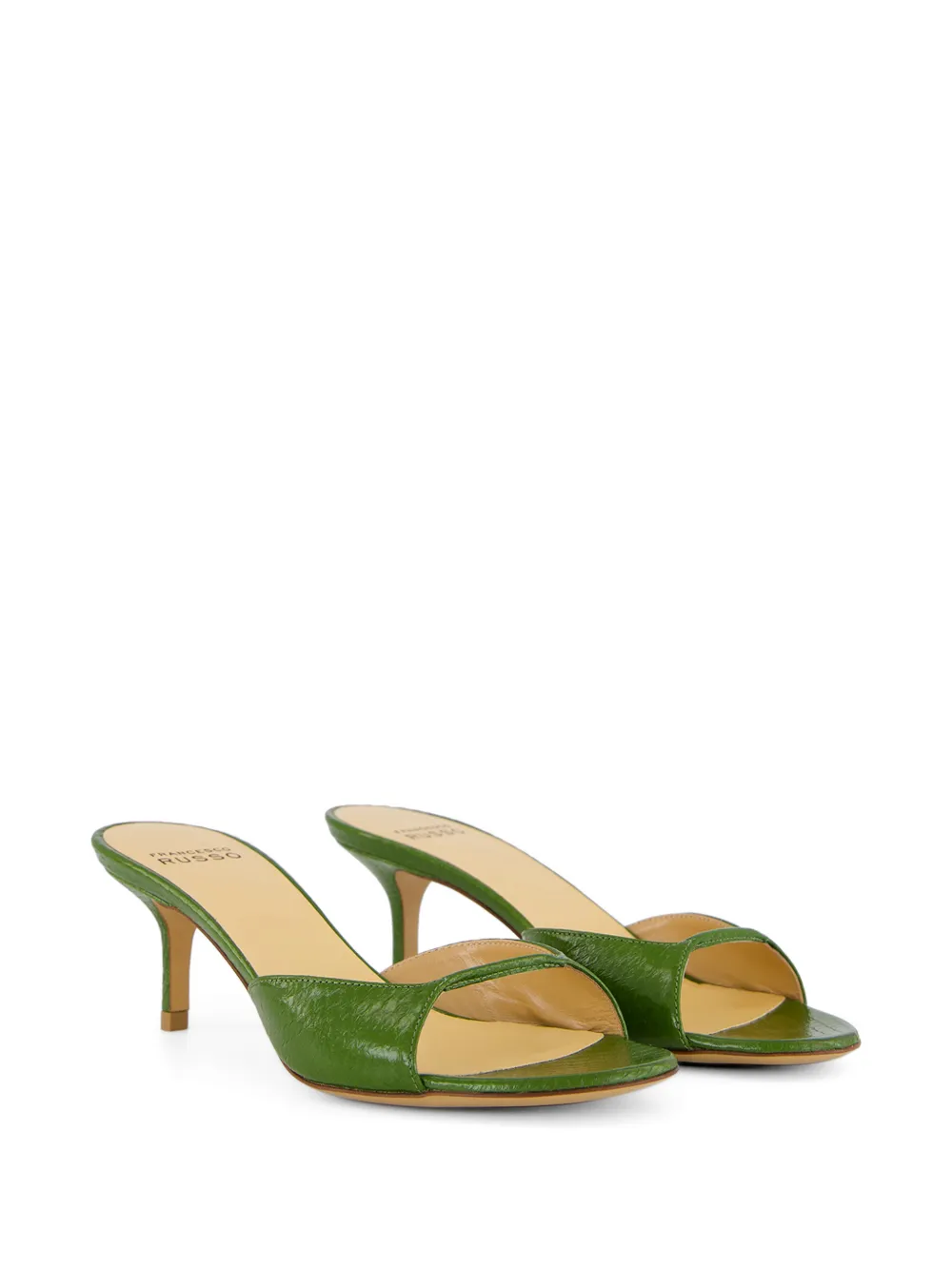 Francesco Russo leather sandals Groen