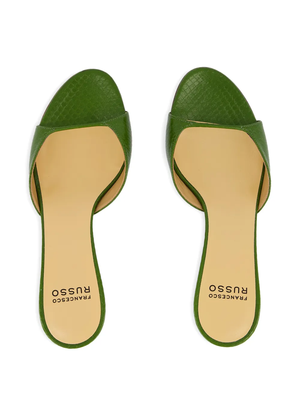 Francesco Russo Leren sandalen Groen