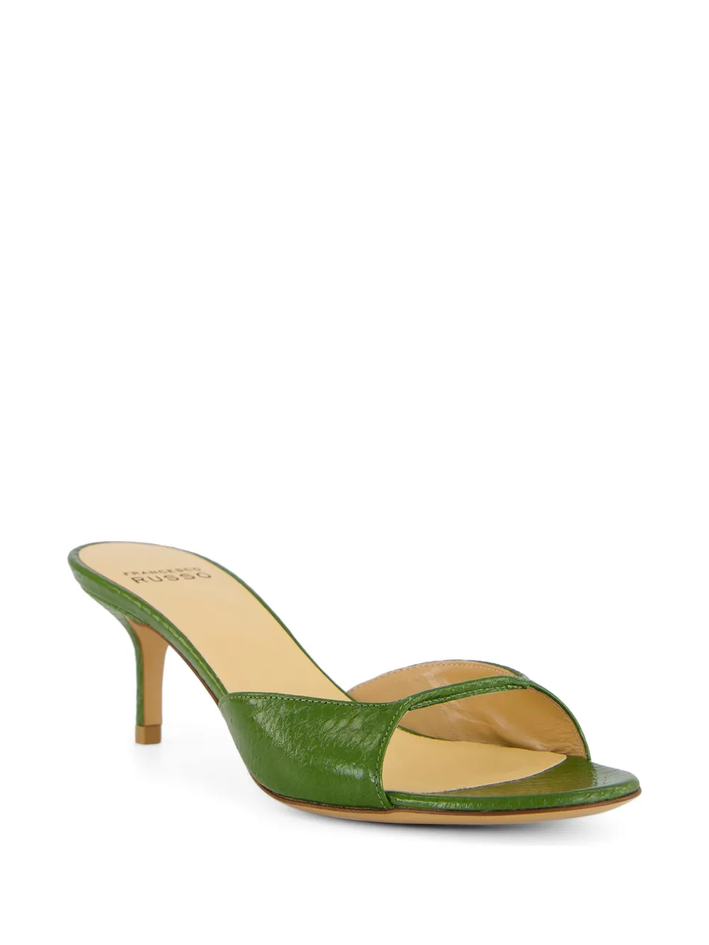 Francesco Russo Leren sandalen Groen