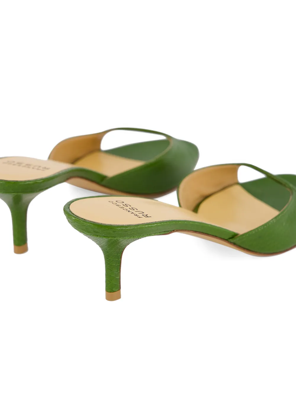 Francesco Russo Leren sandalen Groen