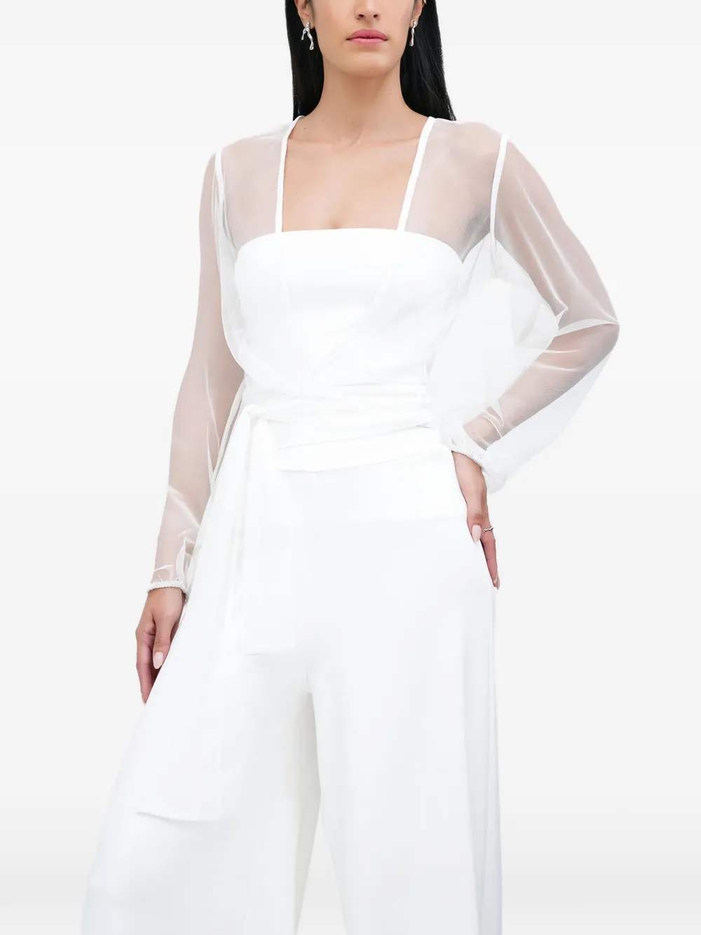 Marcella Verona tie-fastening top | White | Image 1