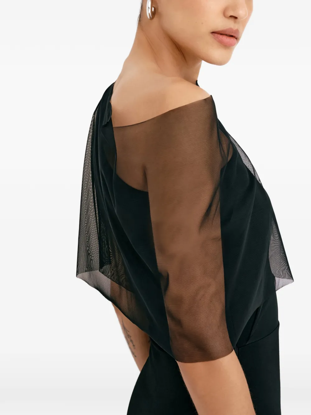 Marcella Zinnia asymmetrische maxi-jurk Zwart