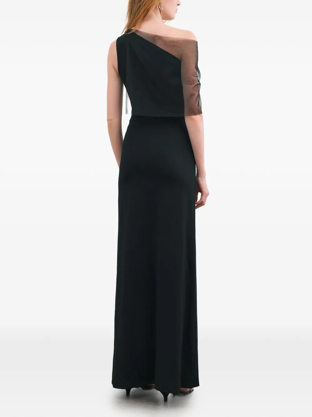 Marcella Zinnia asymmetrische maxi-jurk Zwart