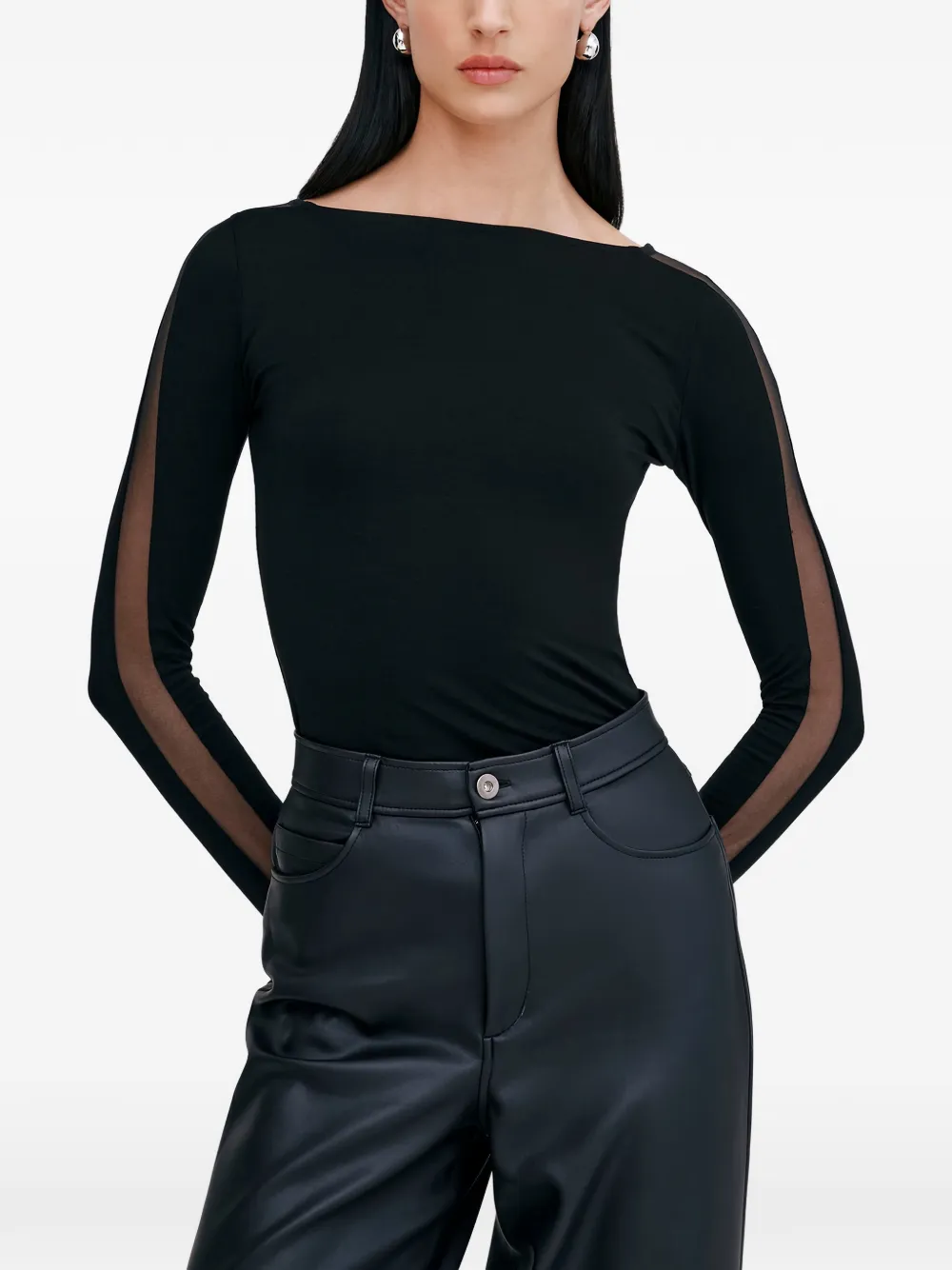  Marcella Illa Long-sleeve Top - Black 