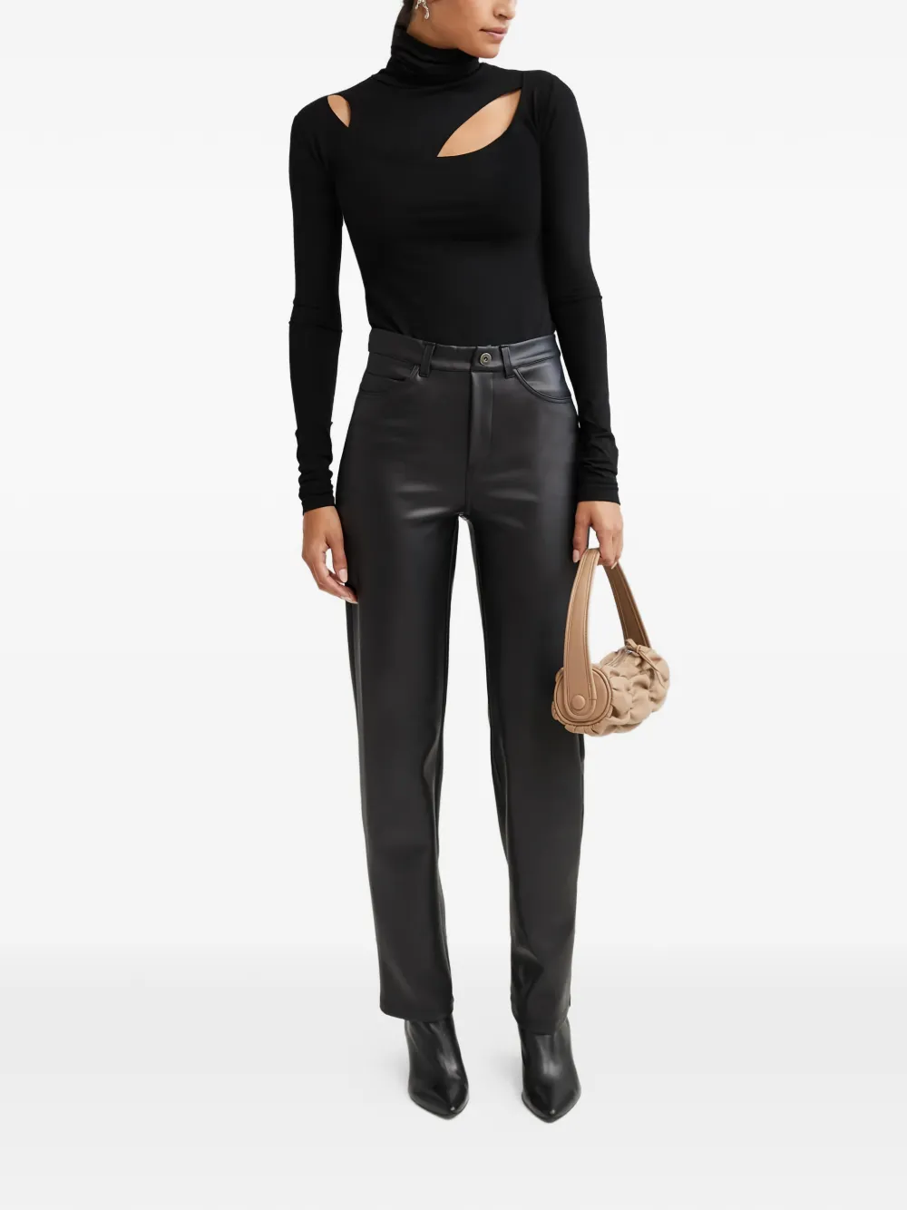 Marcella Dahlia top met uitgesneden details - Zwart