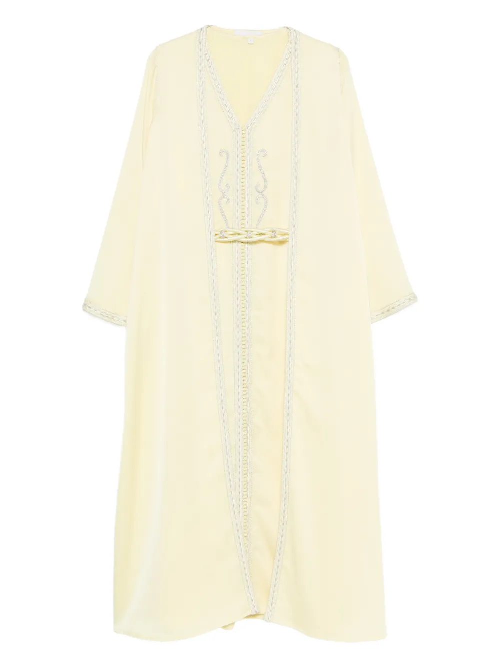 Reem Al Dhaheri Caftano con ricamo - Giallo