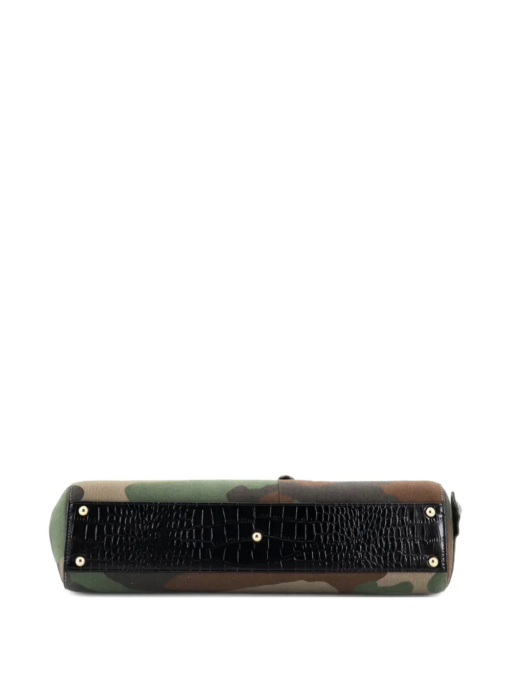 DOLCE & GABBANA Pre-owned Miss Sicily Bag Cotton Camouflage Patchwork Large Satchel In Multi