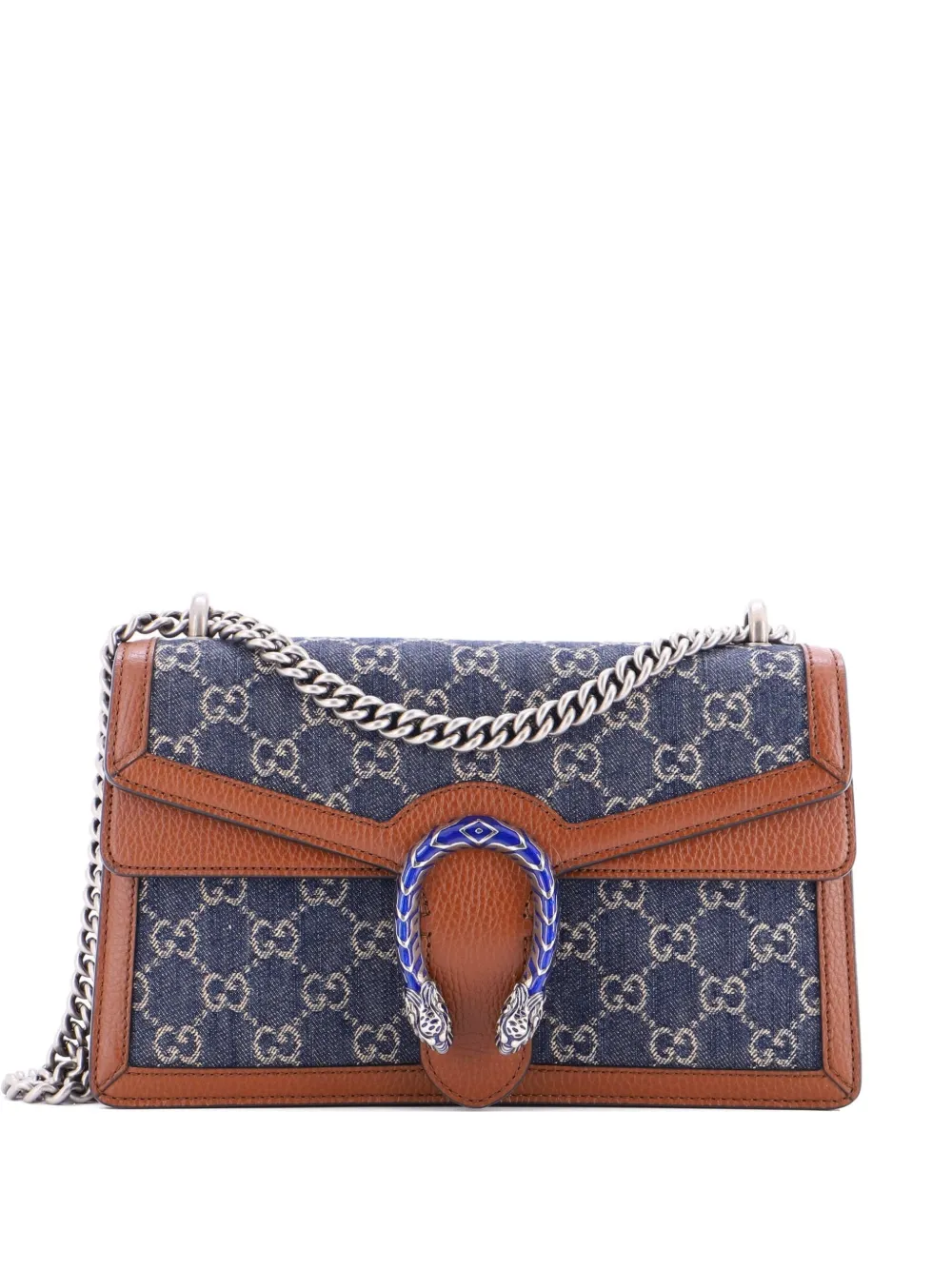 Pre-owned Gucci Dionysus Bag Gg Denim Small Shoulder Bag In Blue