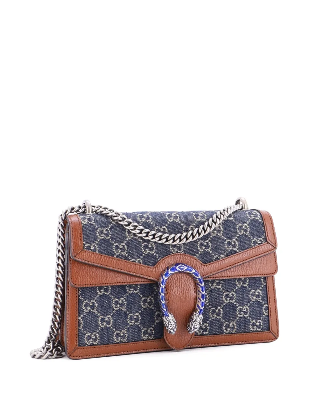 Pre-owned Gucci Dionysus Bag Gg Denim Small Shoulder Bag In Blue