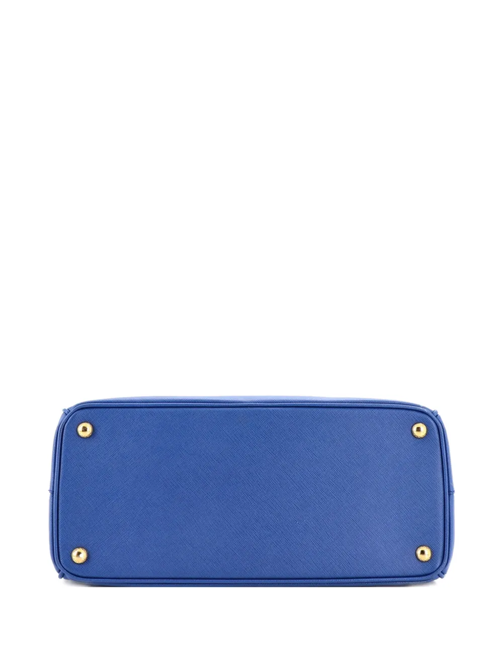 PRADA Pre-owned Double Zip Lux Saffiano Leather Medium Tote Bag In Blue