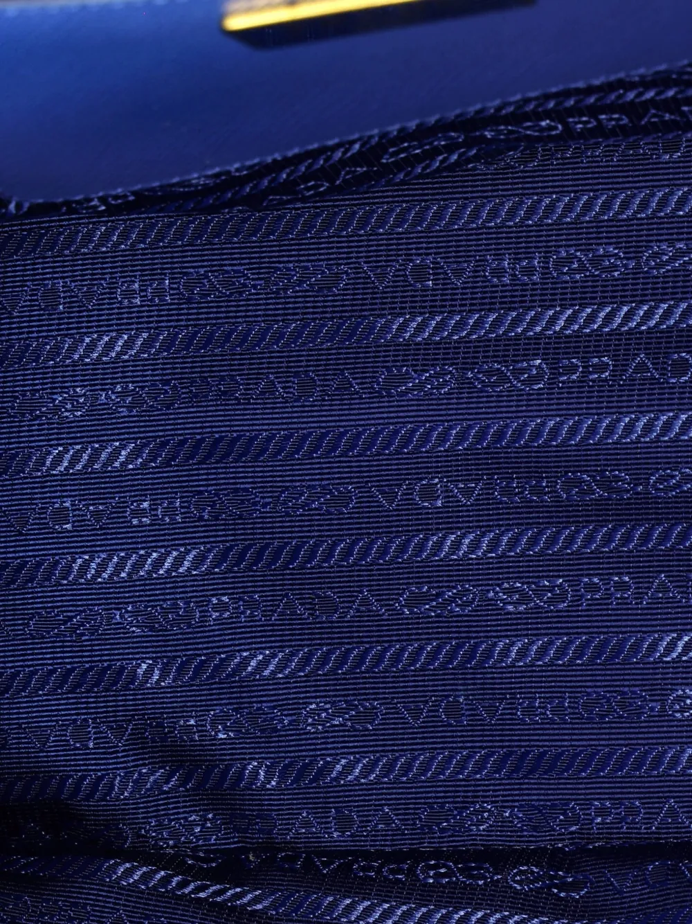 PRADA Pre-owned Double Zip Lux Saffiano Leather Medium Tote Bag In Blue