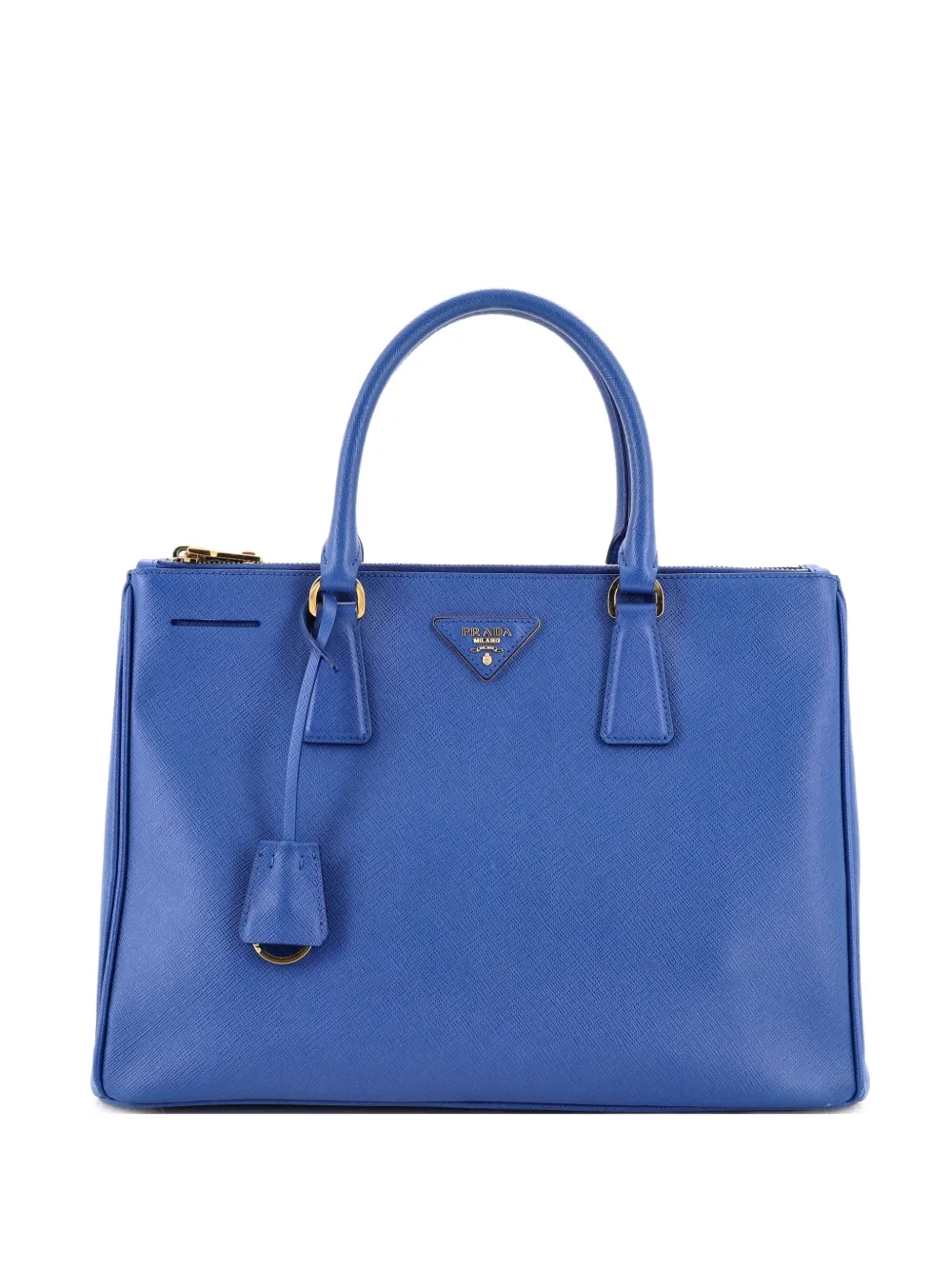 Prada Pre-Owned Double Zip Lux Saffiano Leather Medium tote bag - Blu