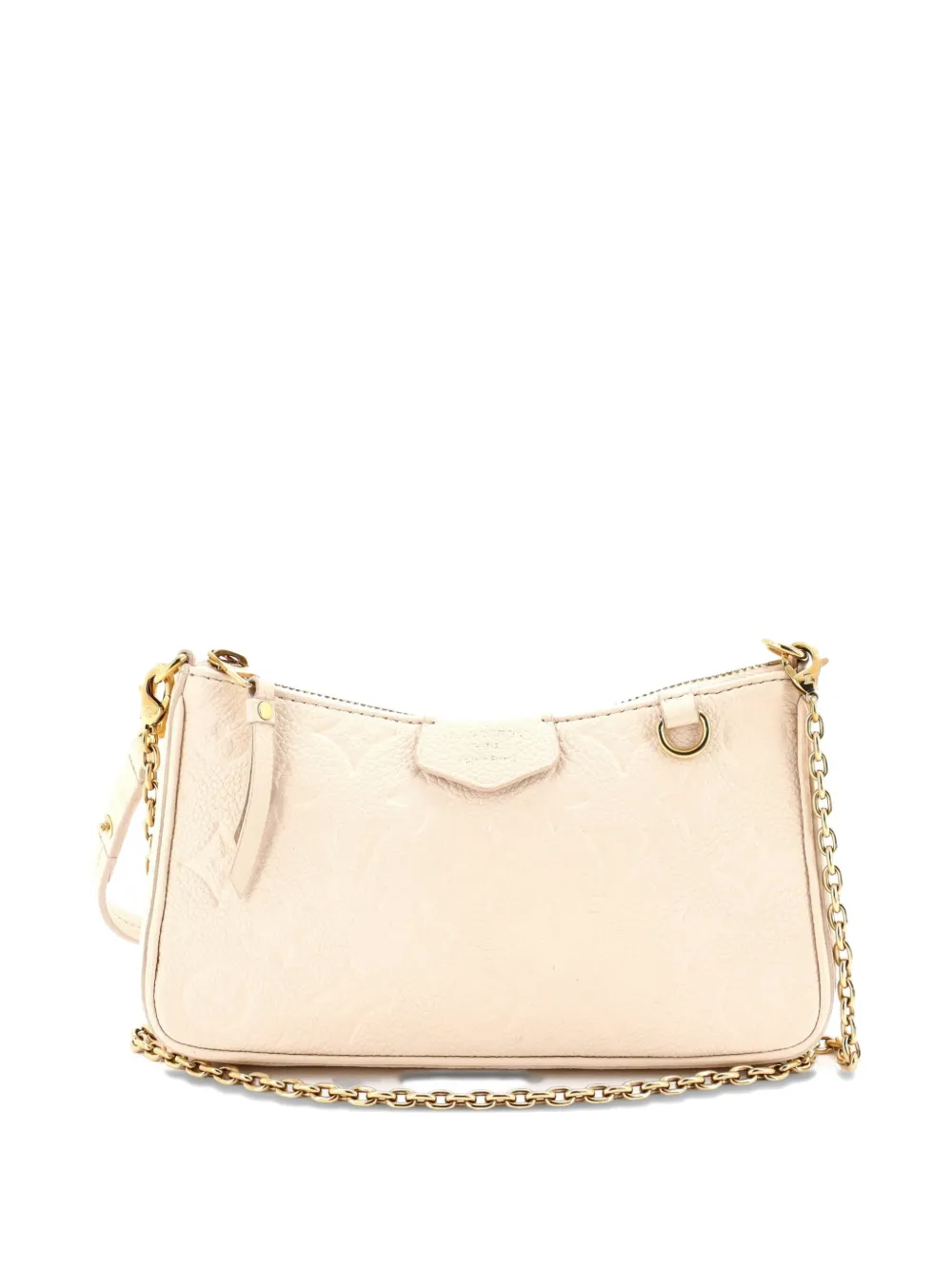 Pre-owned Louis Vuitton Easy Pouch On Strap Monogram Empreinte Leather Shoulder Bag In Neutral