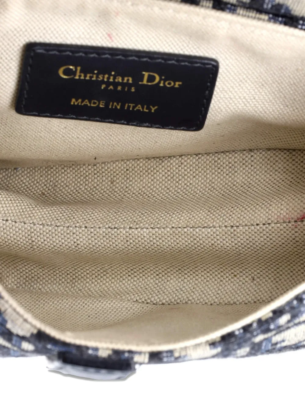 Pre-owned Dior Saddle Handbag Oblique Canvas Mini Shoulder Bag In Blue